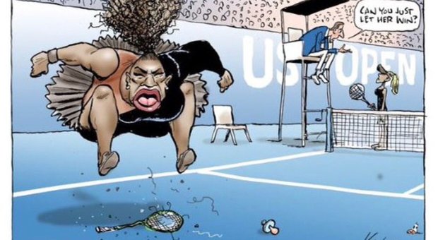 Serena Williams, bufera sulla vignetta. Anche la 'mamma' di Harry Potter: «Vergogna, è sessista e razzista»