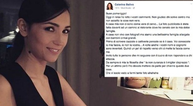 Caterina Balivo infuriata su Facebook: "Prima di scrivere ca...ate pensate se è il caso"