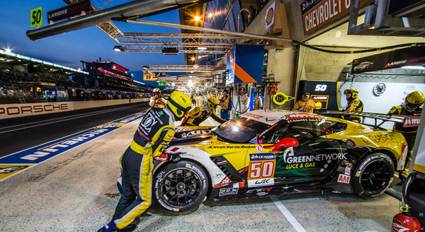 La Corvette di Paolo Ruberti nell'edizione 2015 della 24 ore di Le Mans