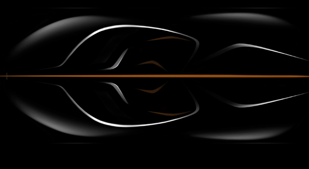 Il primo bozzetto della la ''Hyper GT'' annunciata dalla McLaren. Sarà un'originale tre posti con sedile guida centrale
