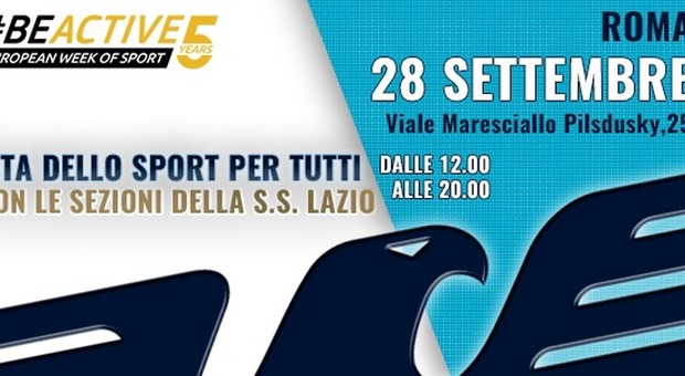 Polisportiva Lazio, il 28 settembre a Villa Glori la “Festa dello Sport per tutti”