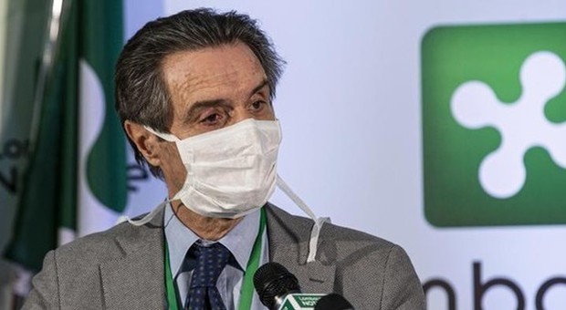 Coronavirus in Lombardia, Fontana: «Oggi contagi in diminuzione, sta per iniziare la discesa»