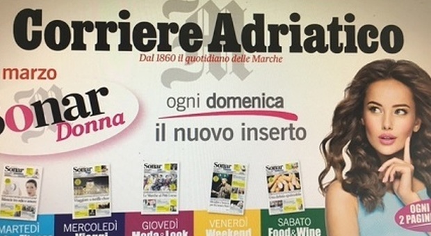 Corriere Adriatico rilancia, domenica Sonar Donna e 2 pagine di enigmistica