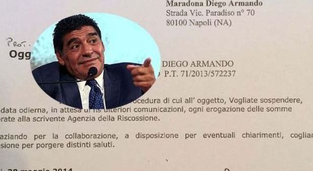 Maradona in gol contro il Fisco: Equitalia sospende i pignoramenti presso terzi