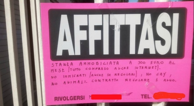 «No immigrati (anche se regolari), no gay, no animali»: a Roma l'annuncio choc di una stanza in affitto FOTO
