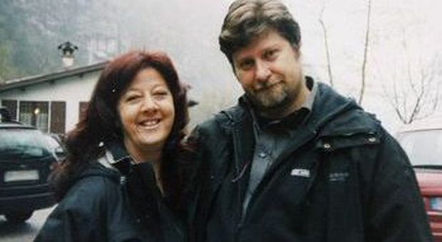 Michele Pozzobon insieme alla moglie