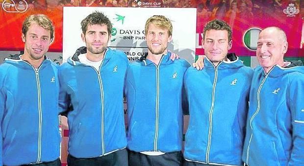 Gli azzurri impegnati nella Coppa Davis