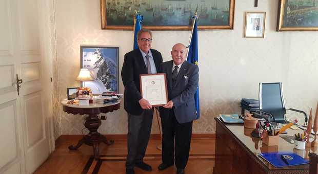 Il presidente dell'Aci Antonio Coppola con il prefetto Marco Valentini