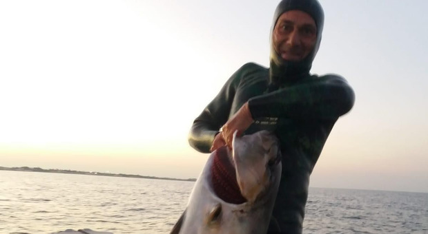 Pesca miracolosa a San Cataldo: una ricciola di 37 chili