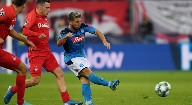 Salisburgo-Napoli 2-3. Due gol in un minuto: prima il pari di Haaland poi l'acuto di Insigne. Doppietta di Mertens