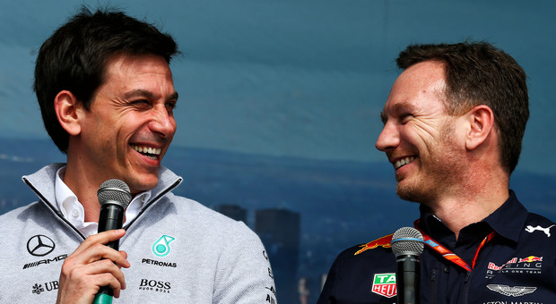 Toto Wolff e Christian Horner, team principal di Mercedes e Red Bull
