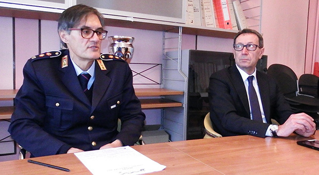 Il comandante Giuseppe Coccia con il sindaco Pasqualino Piunti