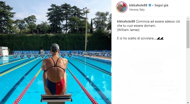 Federica Pellegrini su Instagram: «Ho scelto di scivolare»