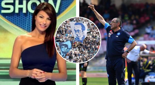 Ilaria D'Amico, gaffe con Sarri a Sky: scambia il tifoso morto per l'allenatore del Napoli