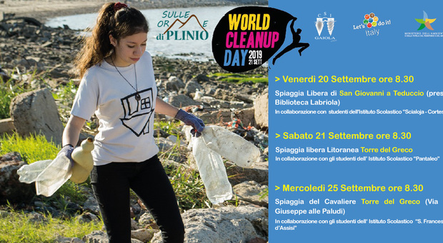 «Sulle Orme di Plinio», grandi pulizie a Napoli per il World Cleanup Day
