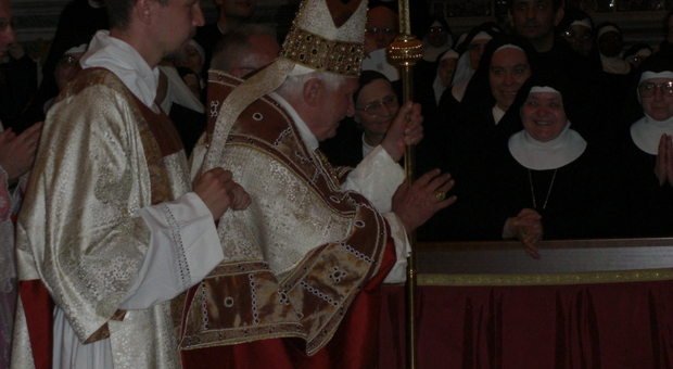 Papa Benedetto XVI in visita a Montecassino