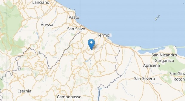 Terremoto in Molise di magnitudo 3.5, epicentro in provincia di Campobasso. Scossa sentita anche in Abruzzo e Puglia