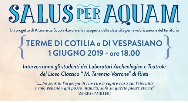 La locandina dell'evento (foto pagina Facebook Liceo Ginnasio Varrone).