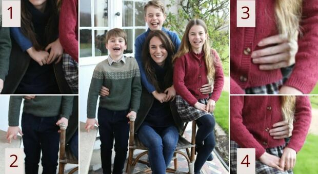 Kate Middleton, la foto con i figli è davvero ritoccata? I 4 dettagli che fanno pensare a una "manipolazione"