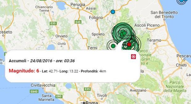 Cartina del Centro meteo italiano