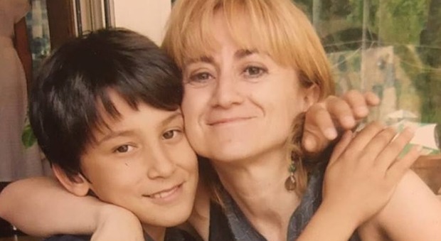 Luciana Littizzetto e il figlio qualche anno fa