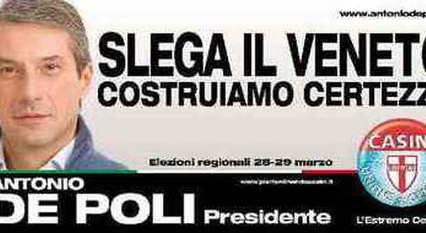 Il manifesto elettorale di Antonio De Poli