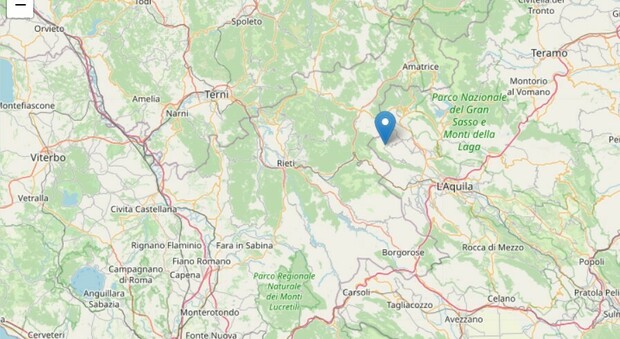 Terremoto tra Rieti e L'Aquila, scossa di magnitudo 3.3: «Avvertita dalla popolazione»