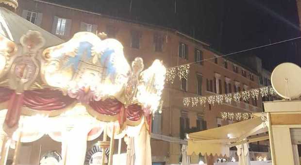 i fiocchi di neve in centro a Perugia