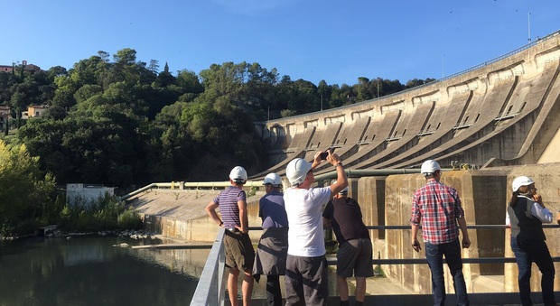 La visita dei tecnici della UE alla diga di Corbara