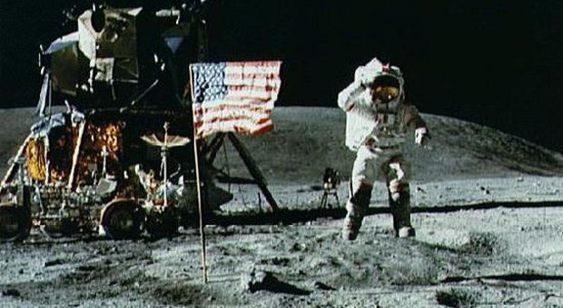 Neil Armstrong sul suolo lunare il 20 luglio 1969