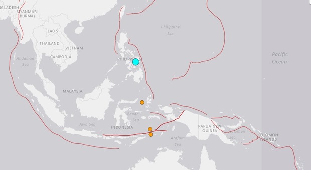 Terremoto nelle Filippine, scossa fortissima di magnitudo 6.5