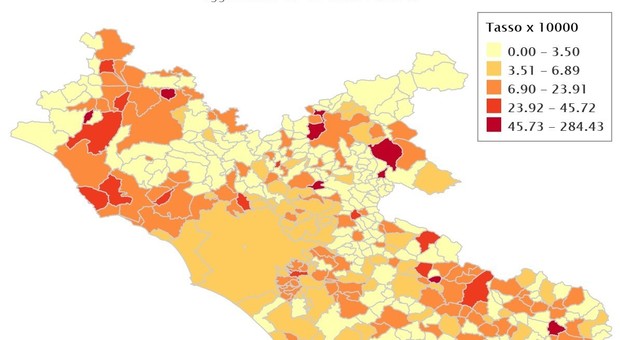 Coronavirus, la mappa dei contagi nei Comuni della provincia di Frosinone ad un mese dal blocco