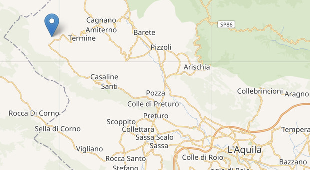 L'Aquila, terremoto di magnitudo 3.3 nella zona di Cagnano