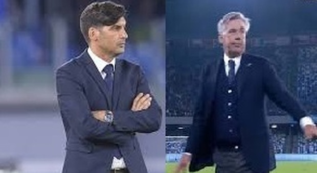 Fonseca e Ancelotti.La Roma batte anche il Napoli e consolida la classifica