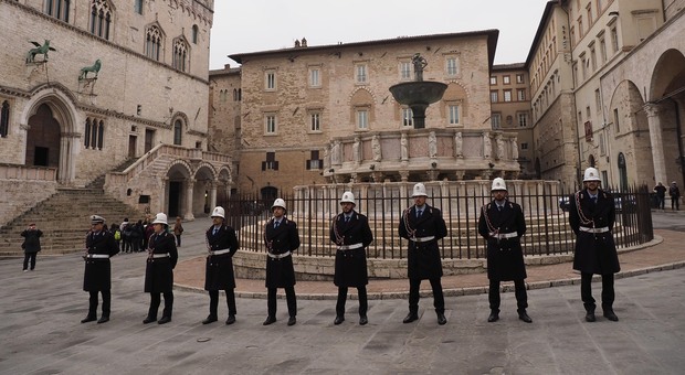 La festa della polizia locale a Perugia