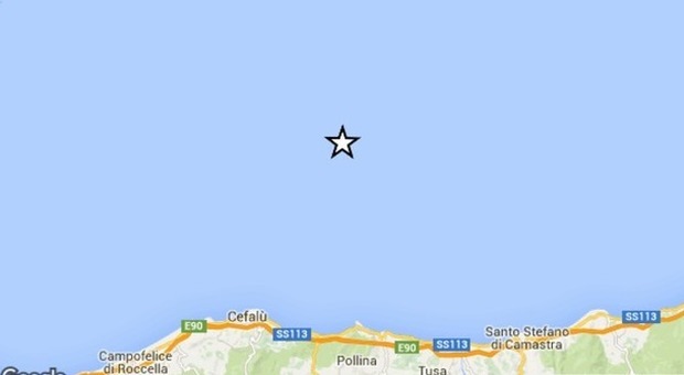 Scossa di magnitudo 3.5 al largo della Sicilia: l'epicentro a Nord di Palermo
