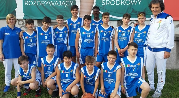 L'under13 maschile del Basket Itri vincitore del torneo di Wroclaw