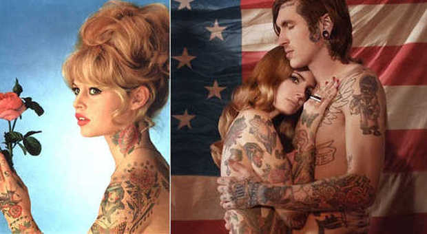 Brigitte Bardot e Lana del Rey rivisitate in chiave tattoo