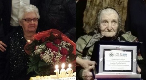 Grottammare, centenarie festeggiate da amici, nipoti e dal sindaco