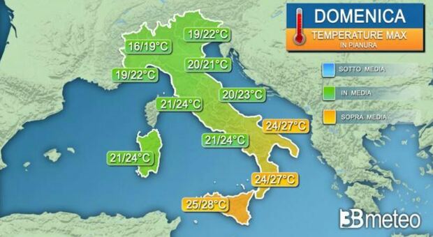 Maltempo e 4 cicloni in arrivo: piogge domenica sul Nord Italia e temperature in calo al Centro