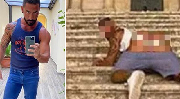 Fabrizio Santamaria, denuncia e multa dopo la foto nudo davanti alla cattedrale di Noto: «Consacrato nel vero mondo del porno»