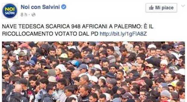 Commenti razzisti sulla pagina 'Noi con Salvini'