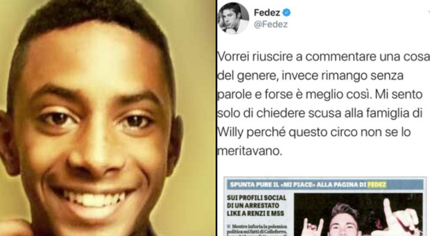 Willy Monteiro, uno degli arrestati fan di Fedez: il cantante risponde alle accuse e chiede scusa alla famiglia