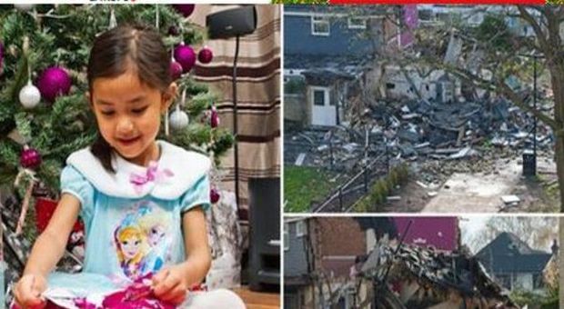 La casa esplode per una fuga di gas: Bella, 4 anni, sopravvive fra le macerie