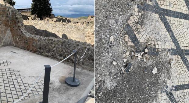 Pompei, turista danneggia il mosaico e ruba le tessere: denunciata