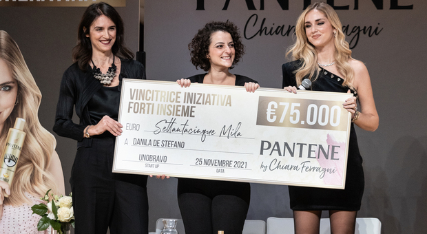 Valeria Consorte, VP Beauty Care P&G Italia; Danila De Stefano, CEO di Unobravo; Chiara Ferragni.
