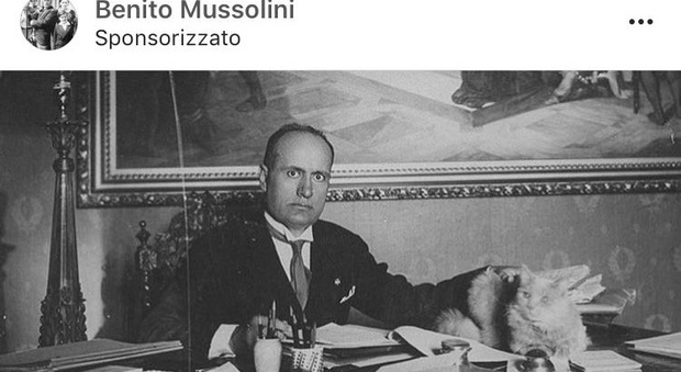 Il post dell'account Benito Mussolini su Instagram