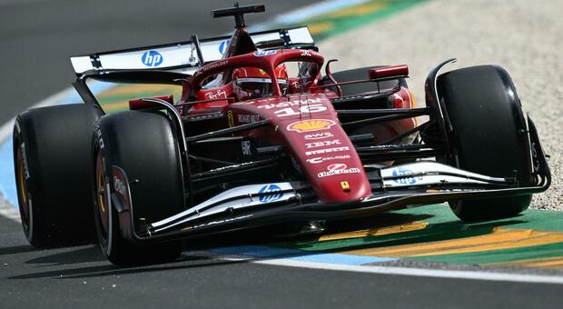 La Ferrari SF-25 di Charles Leclerc a Melbourne