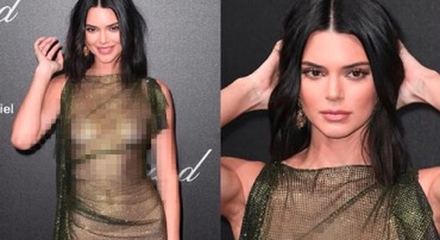 Kendall Jenner supersexy a Cannes, sotto al vestito niente. Boom di like