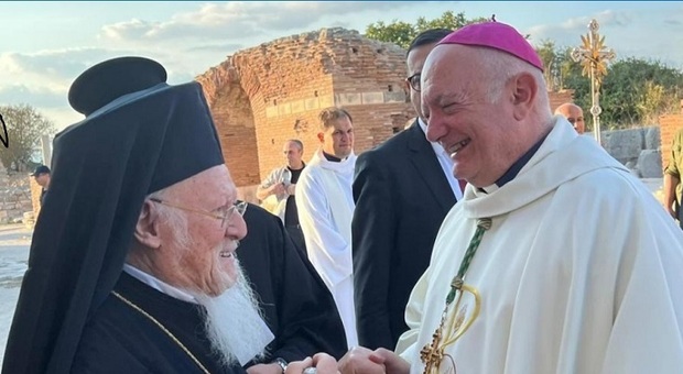 Il Patriarca Bartolomei I e l'arcivescovo Andrea Bellandi